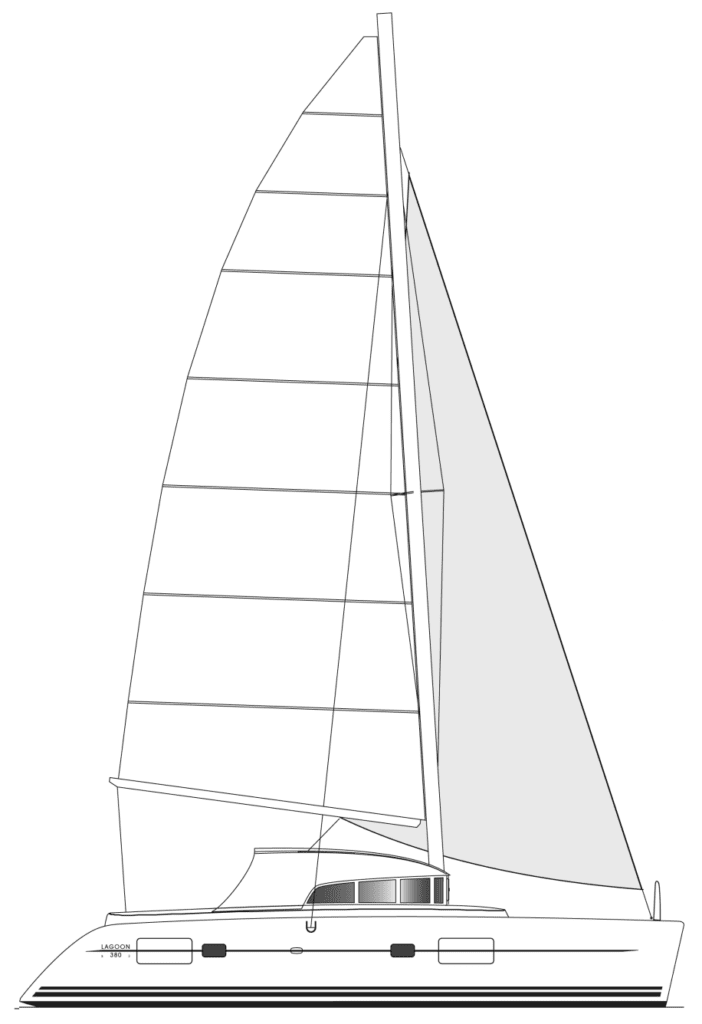 Lagoon 380 drawing courtesy of Lagoon. 